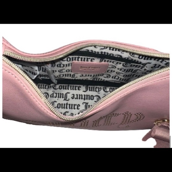 NEW Juicy Couture Pink Clay Obsession Crossbody Bag With Rhinestones+Gold - Picture 6 of 13